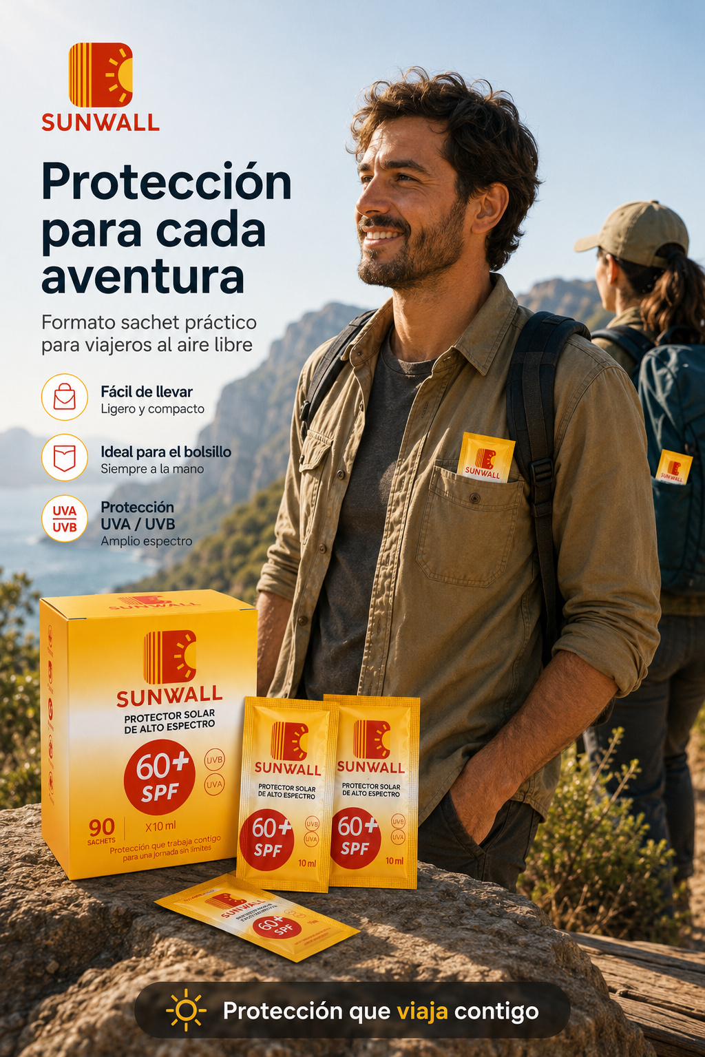 Sunwall x 10ml Sachets Caja x 90 uns