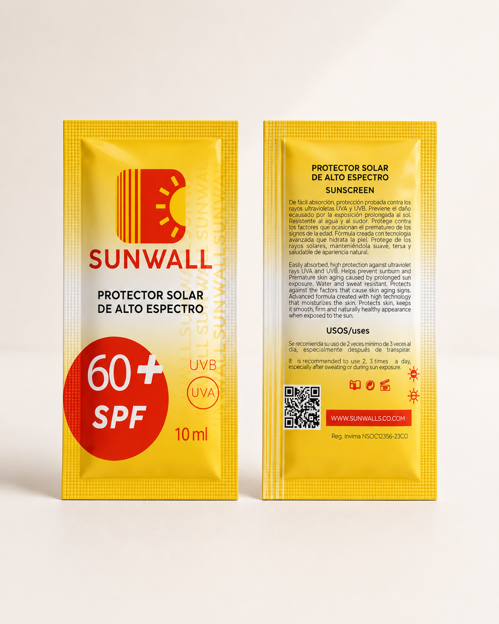 Sunwall x 10ml Sachets Caja x 90 uns