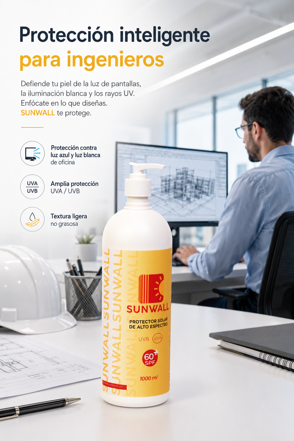 Sunwall x 1000ml Protector Solar SPF 50+