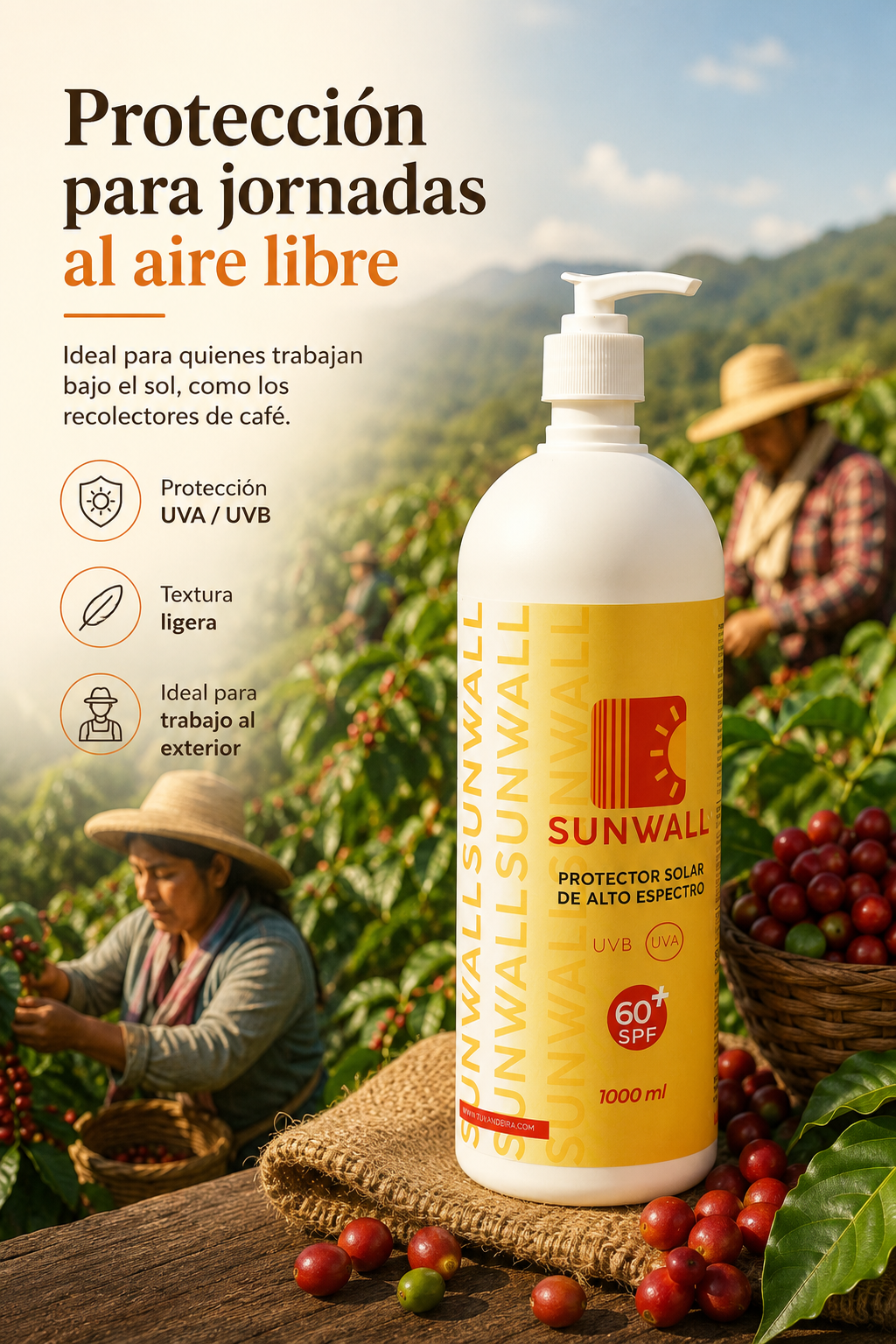 Sunwall x 1000ml Protector Solar SPF 50+