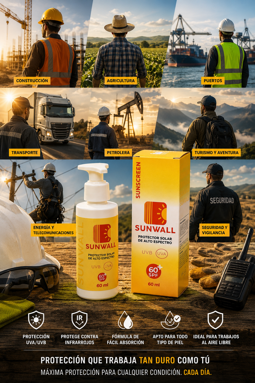 Sunwall x 60ml Protector solar FPS 50+