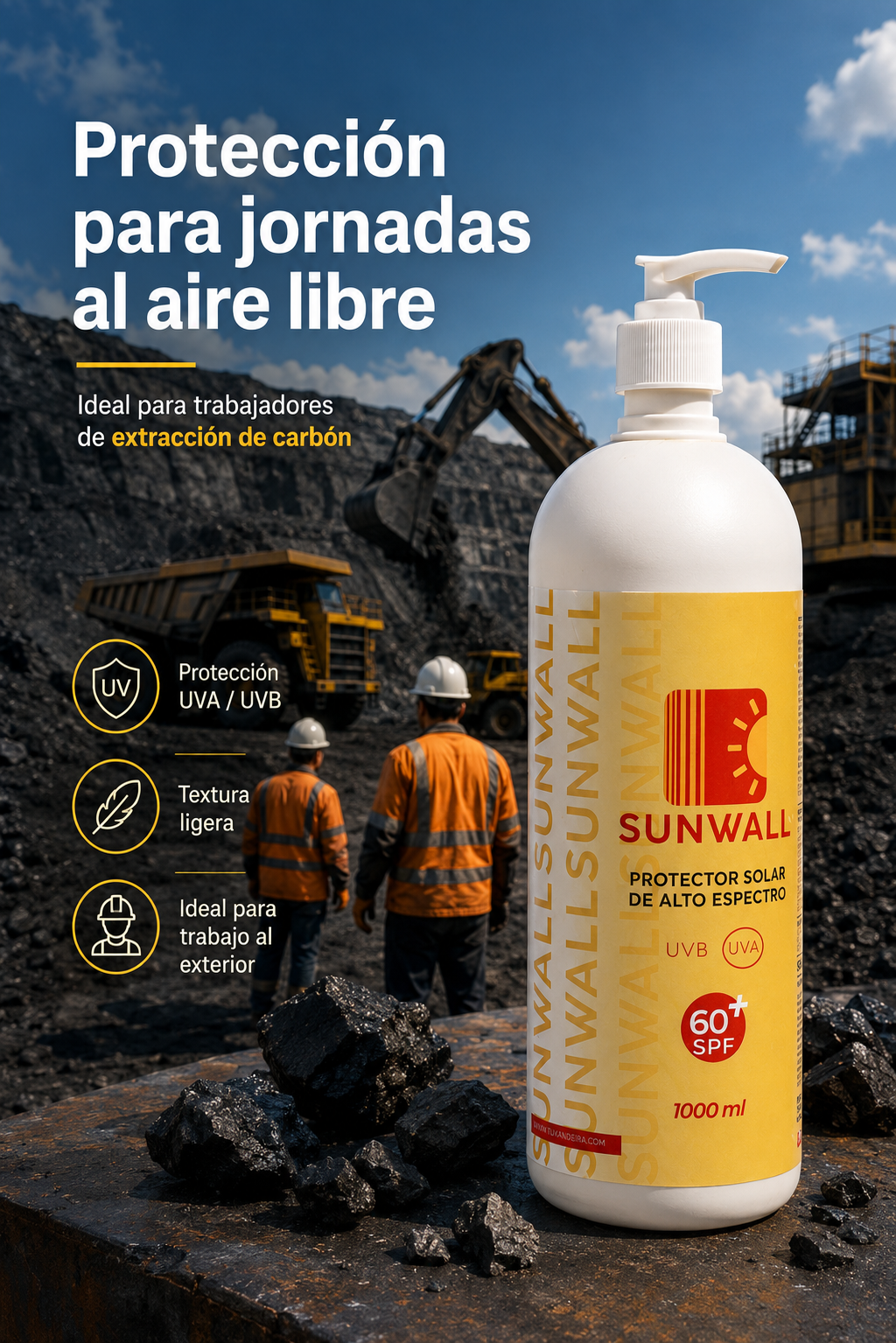Sunwall x 1000ml Protector Solar SPF 50+