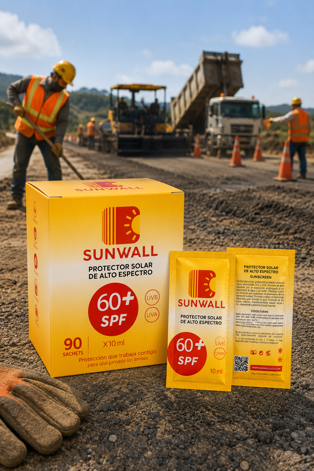 Sunwall x 10ml Sachets Caja x 90 uns
